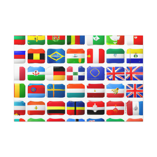 Hans-Ludwig Kettner - Flags Of The World Canvas Wall Art