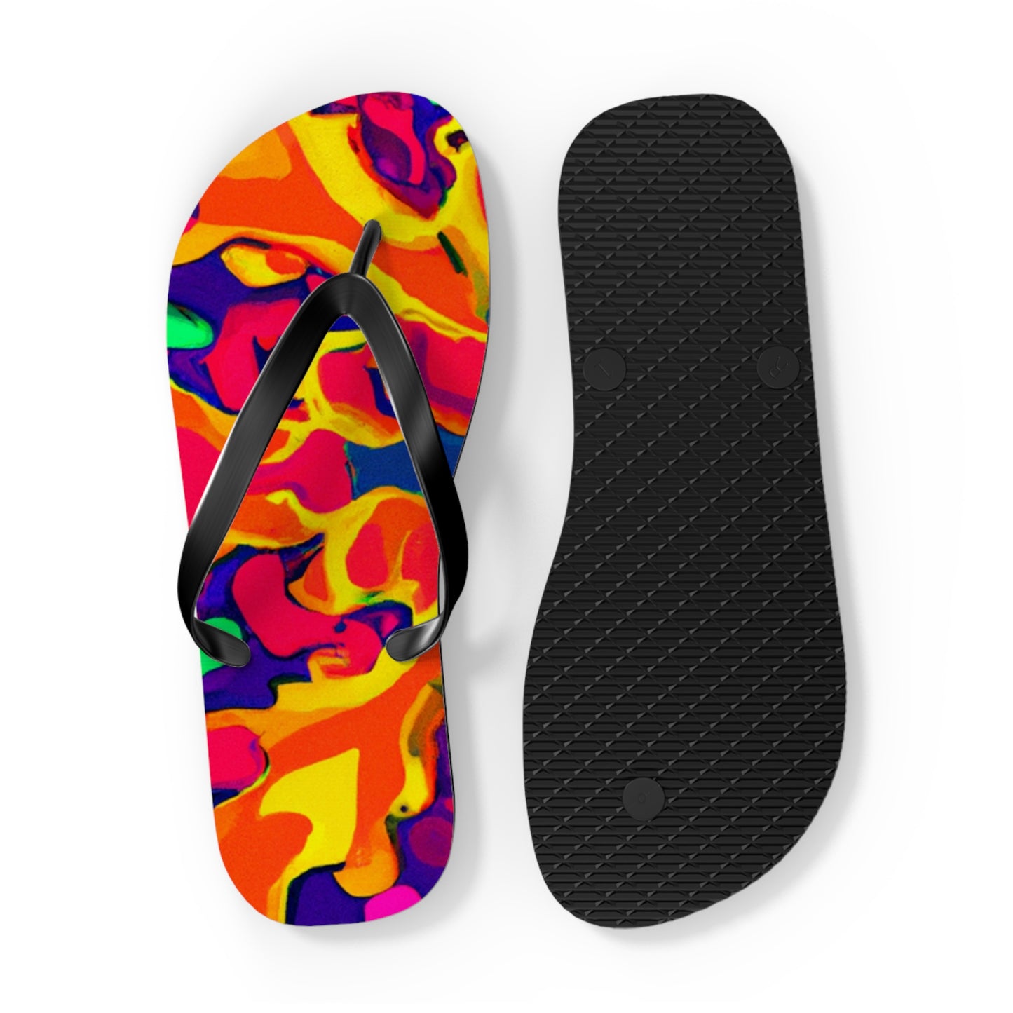 Caleb Shoefoot - Psychedelic Trippy Flip Flop Beach Sandals