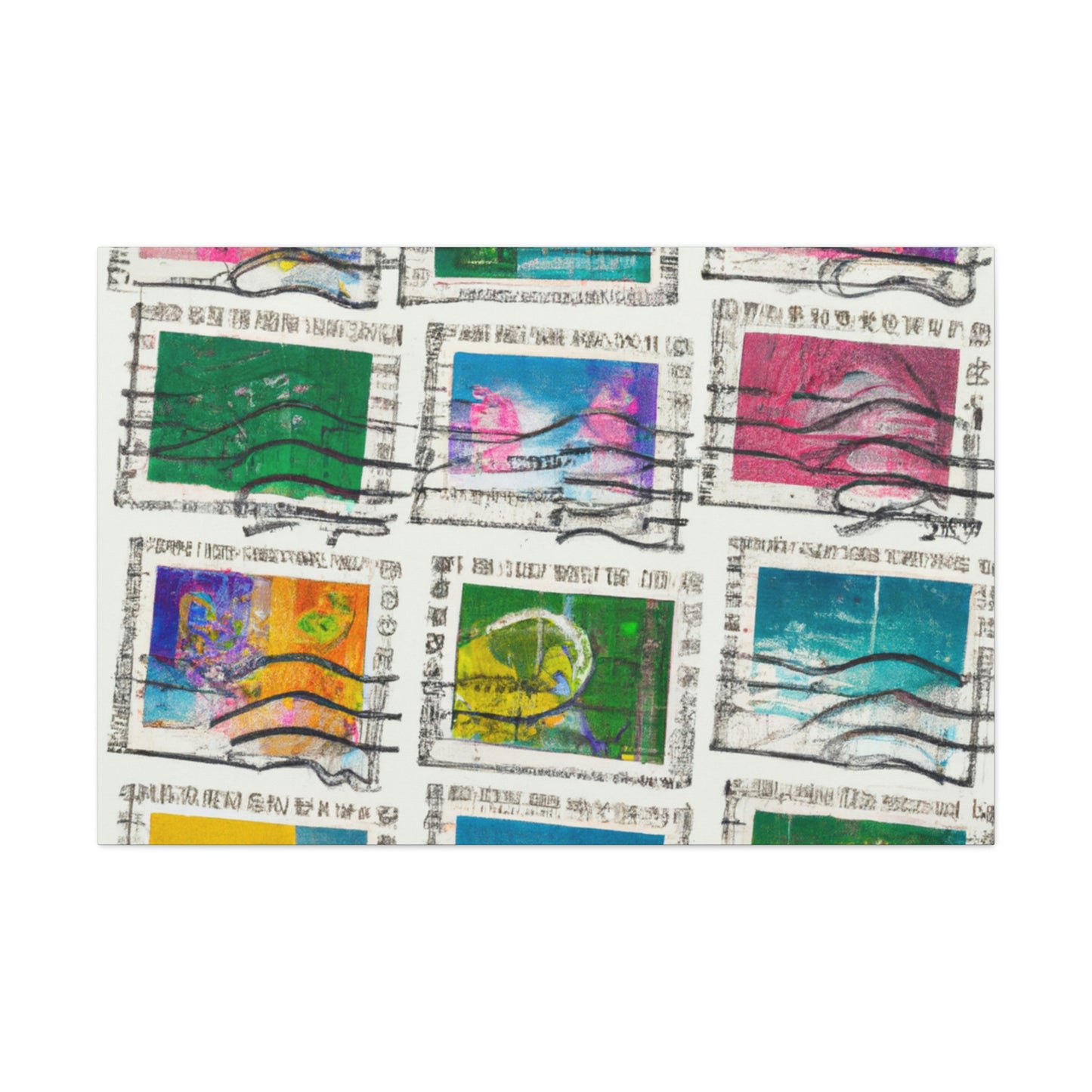 Global Adventure Stamps - Canvas