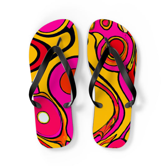 Charlotte Brownson Shoemakers - Psychedelic Trippy Flip Flop Beach Sandals