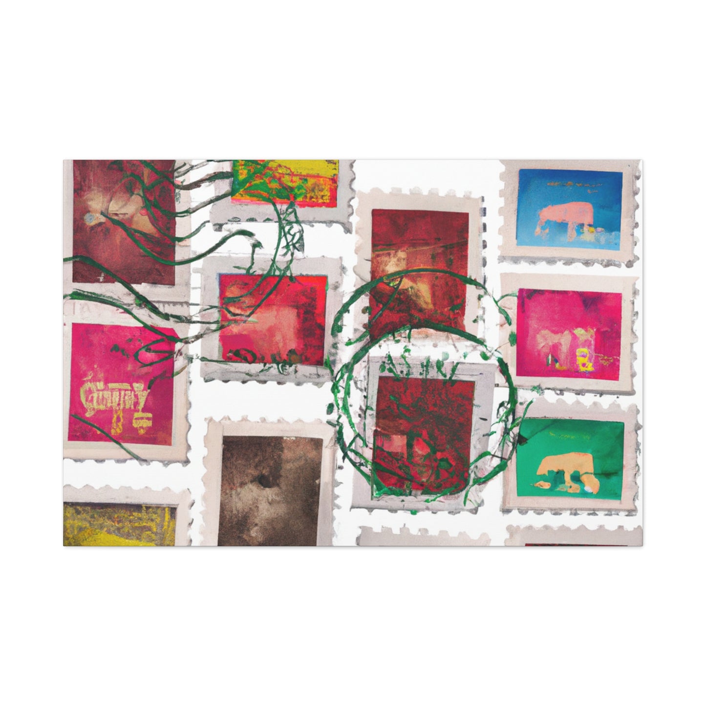 Globetrotter Stamps - Postage Stamp Collector Canvas Wall Art