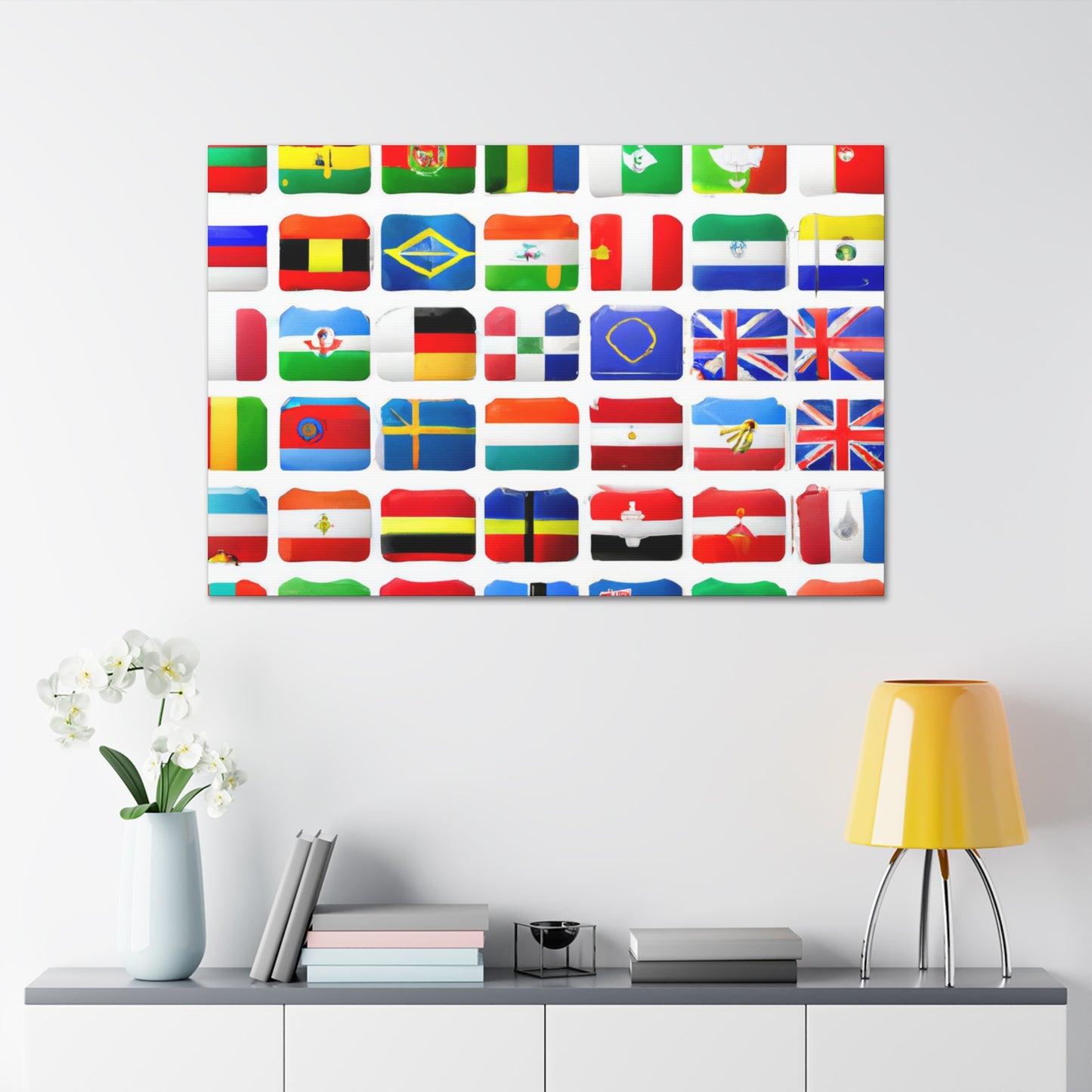 Hans-Ludwig Kettner - Flags Of The World Canvas Wall Art