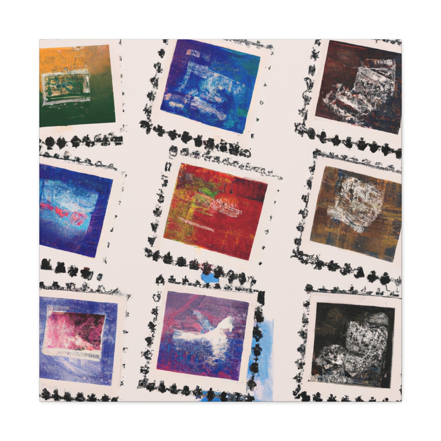 Eternal Wonders: A Collection of Global Stamps. - Postage Stamp Collector Canvas Wall Art