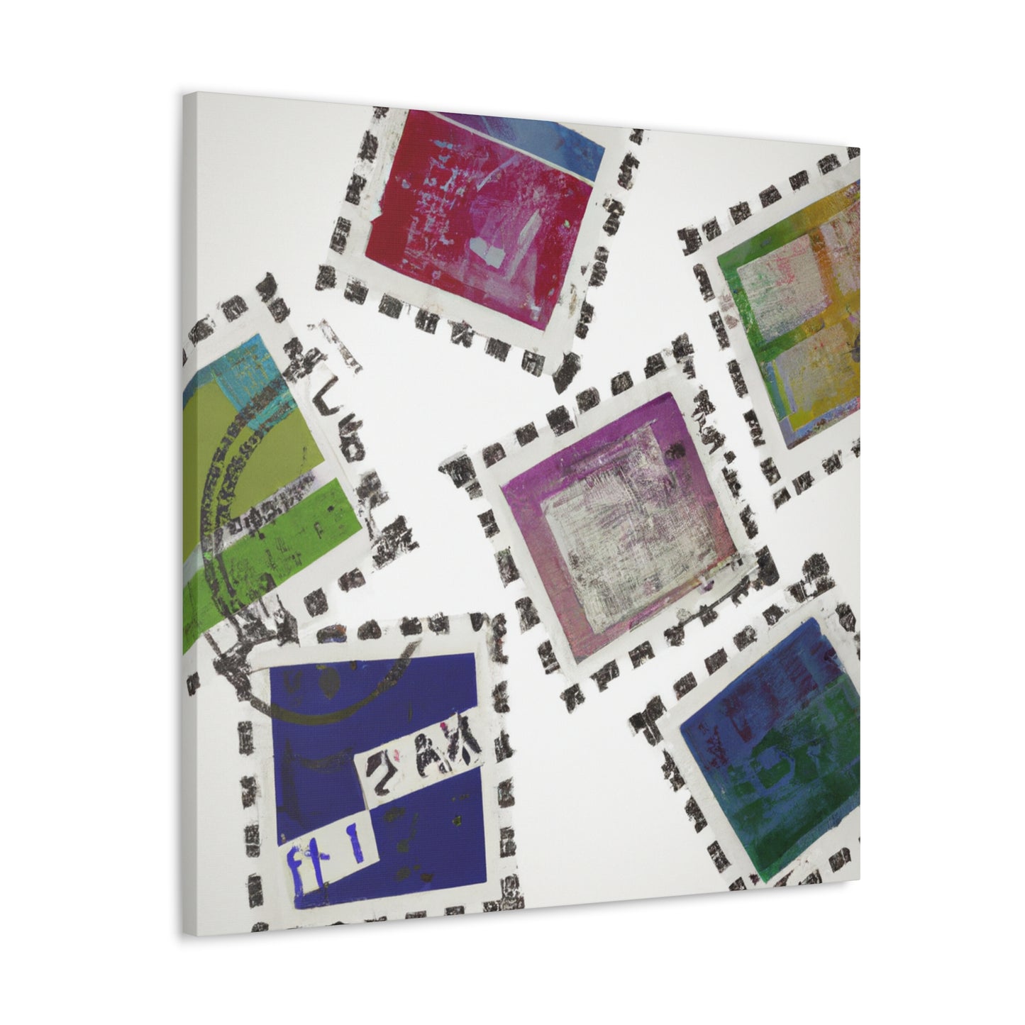 International Posters Series. - Postage Stamp Collector Canvas Wall Art