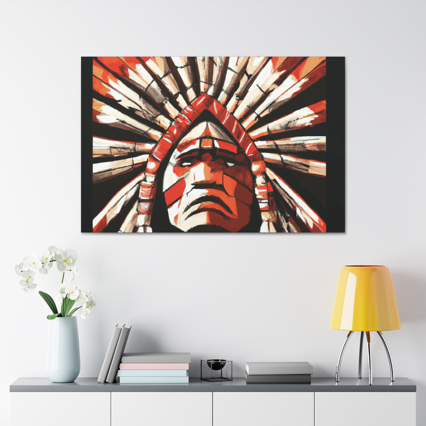 Crow Feathers. - Native American Indian Canvas Wall Art