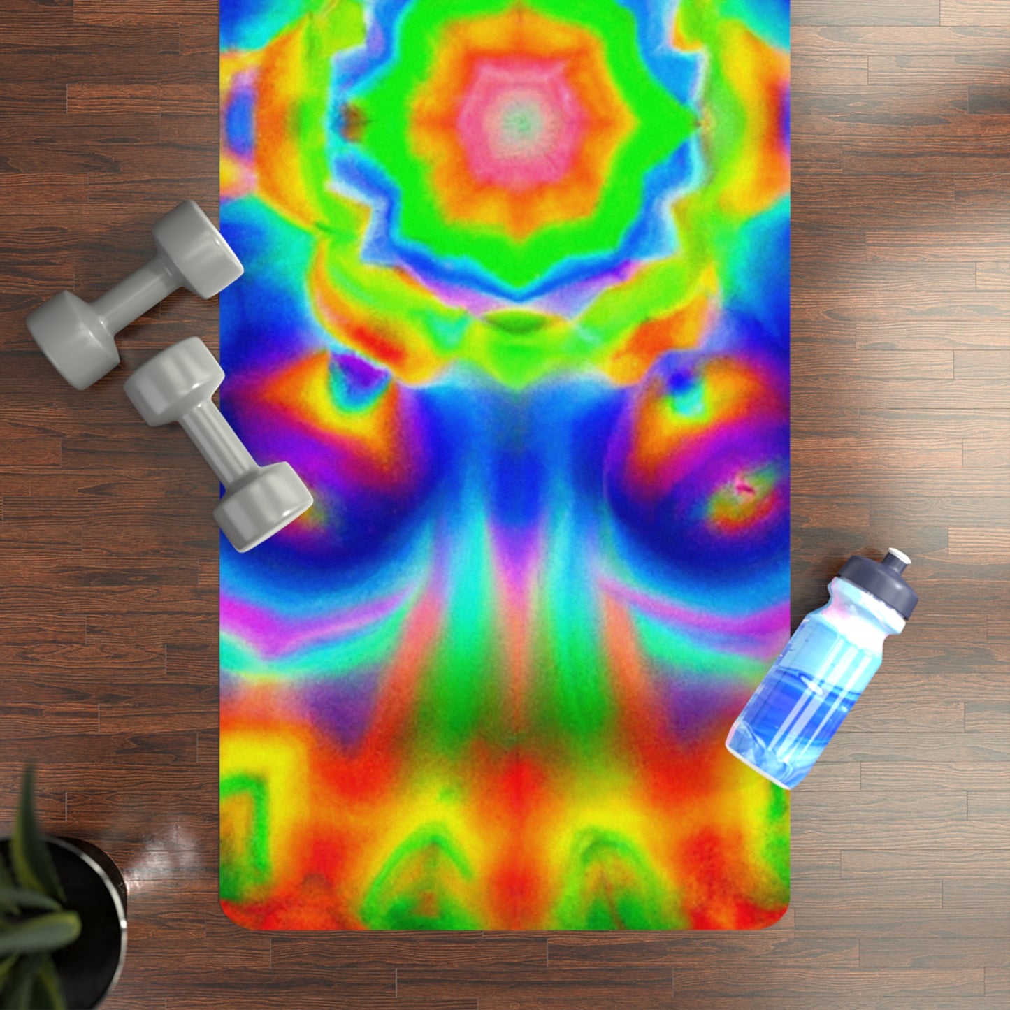 Ida Lotusflower - Psychedelic Yoga Exercise Workout Mat - 24″ x 68"