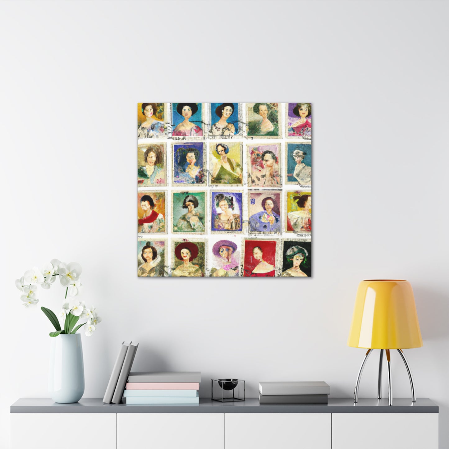 Global Forever Stamps - Postage Stamp Collector Canvas Wall Art