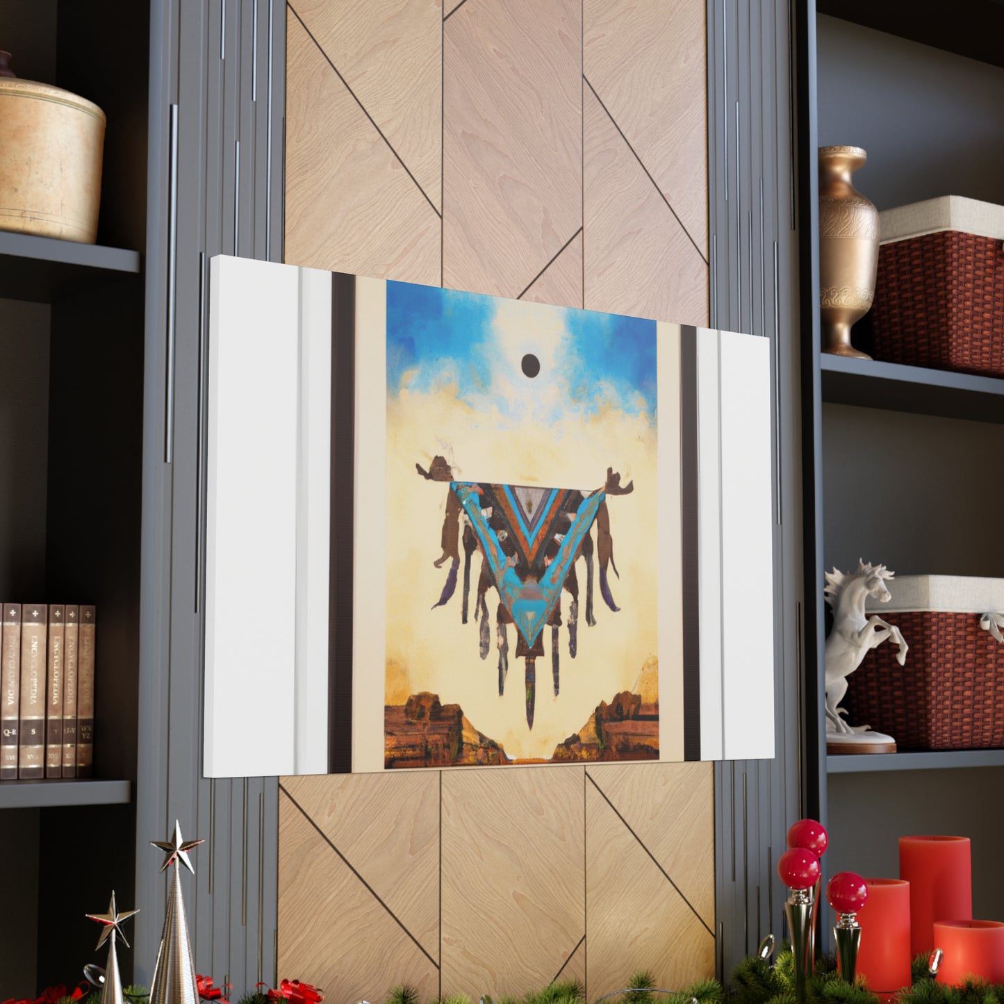 Mandan Silverhawk - Native American Indian Canvas Wall Art