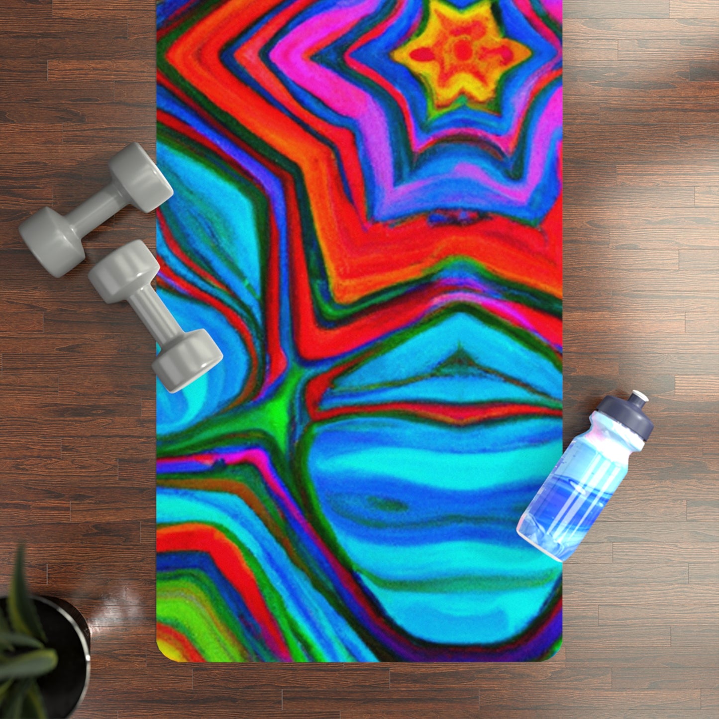 Guru Chandra Mohan - Psychedelic Yoga Exercise Workout Mat - 24″ x 68"