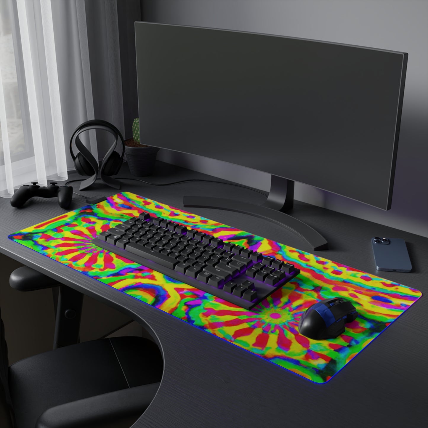 Sparky the Robot - Psychedelic Trippy LED Light Up Gaming Mouse Pad