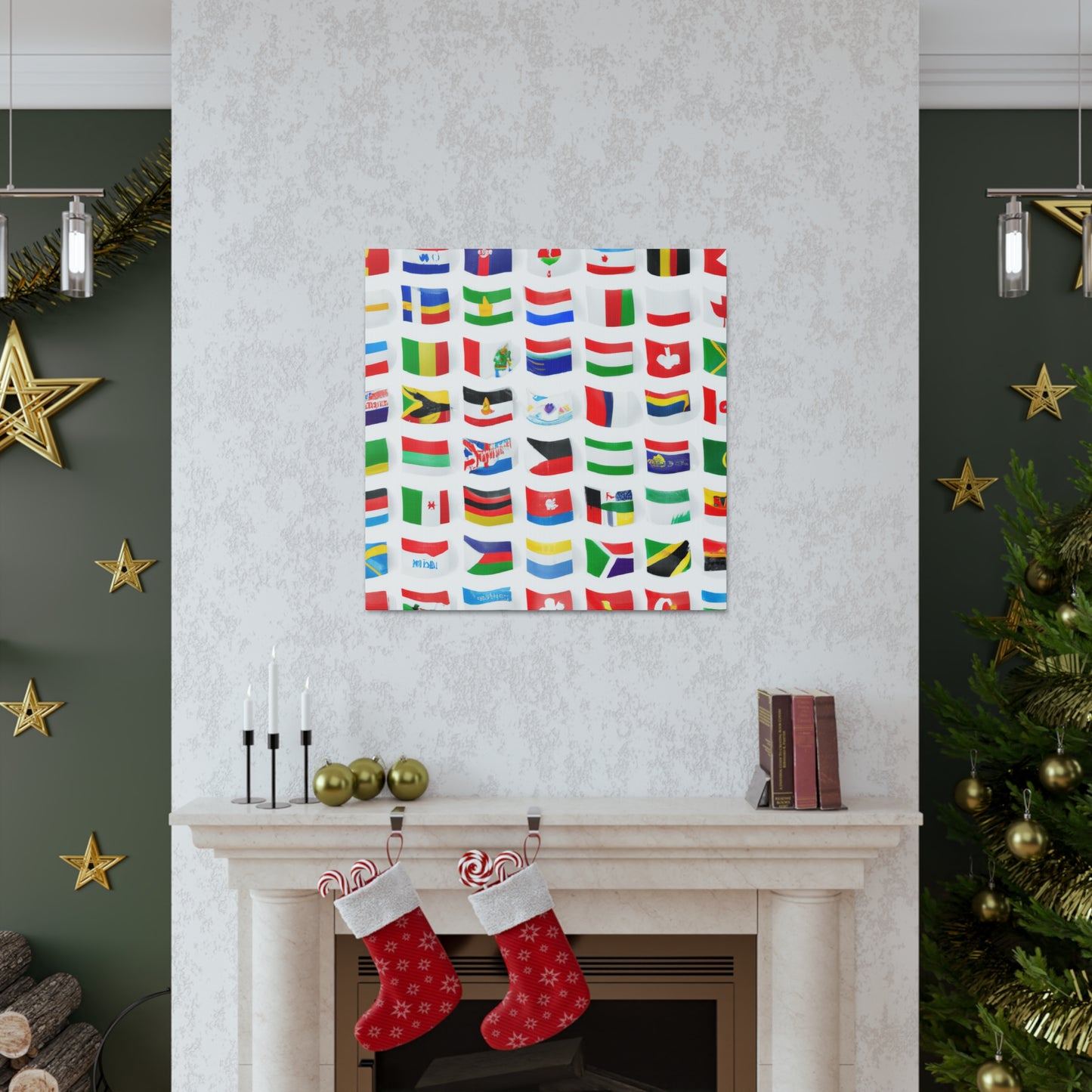 Emily Postwell - Flags Of The World Canvas Wall Art