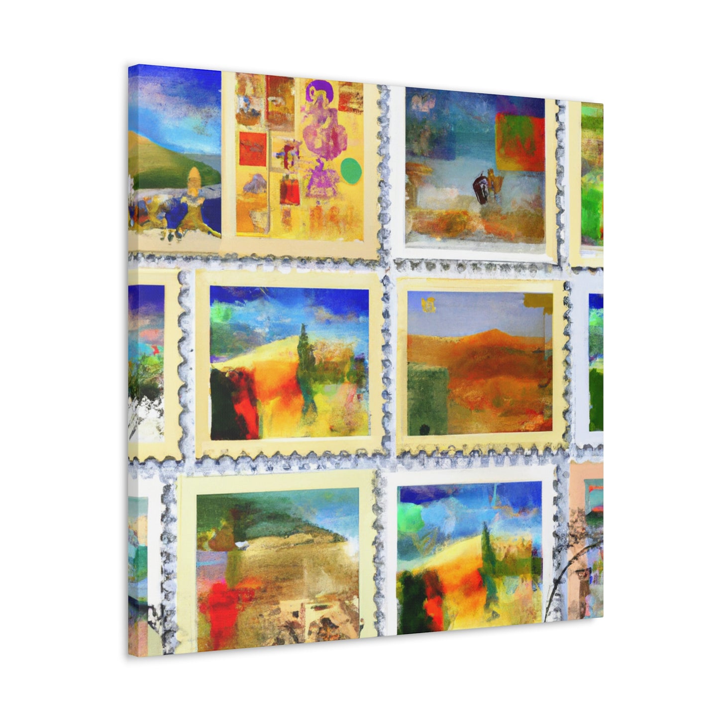 Global Commemorative Stamps - Postage Stamp Collector Canvas Wall Art