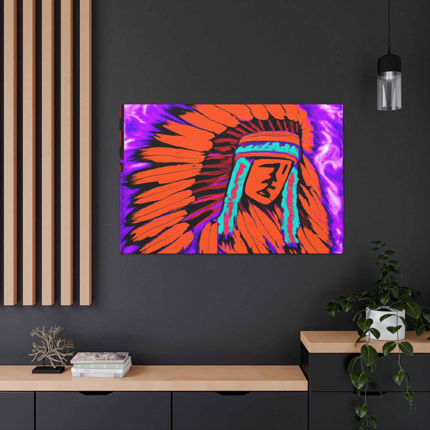 Tecumseh Brightstar - Native American Indian Canvas Wall Art