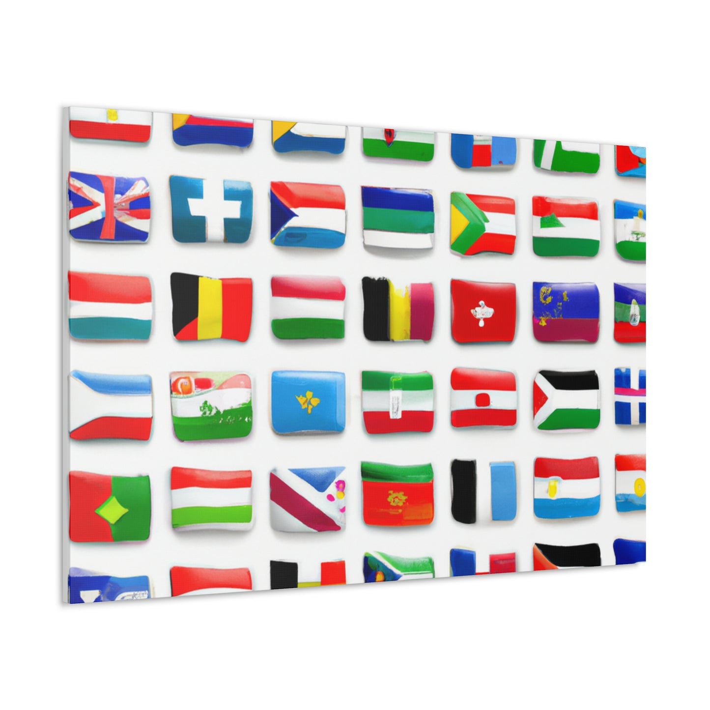 Jane Austen Flagmaker - Flags Of The World Canvas Wall Art