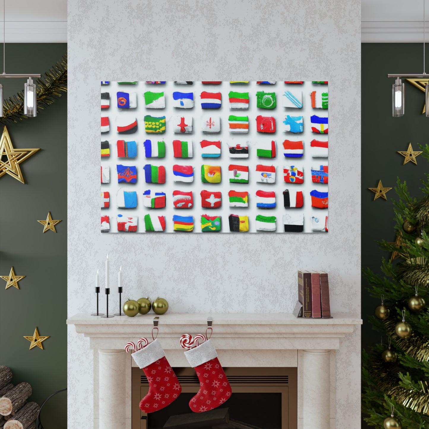 Lizzie Crocker - Flags Of The World Canvas Wall Art