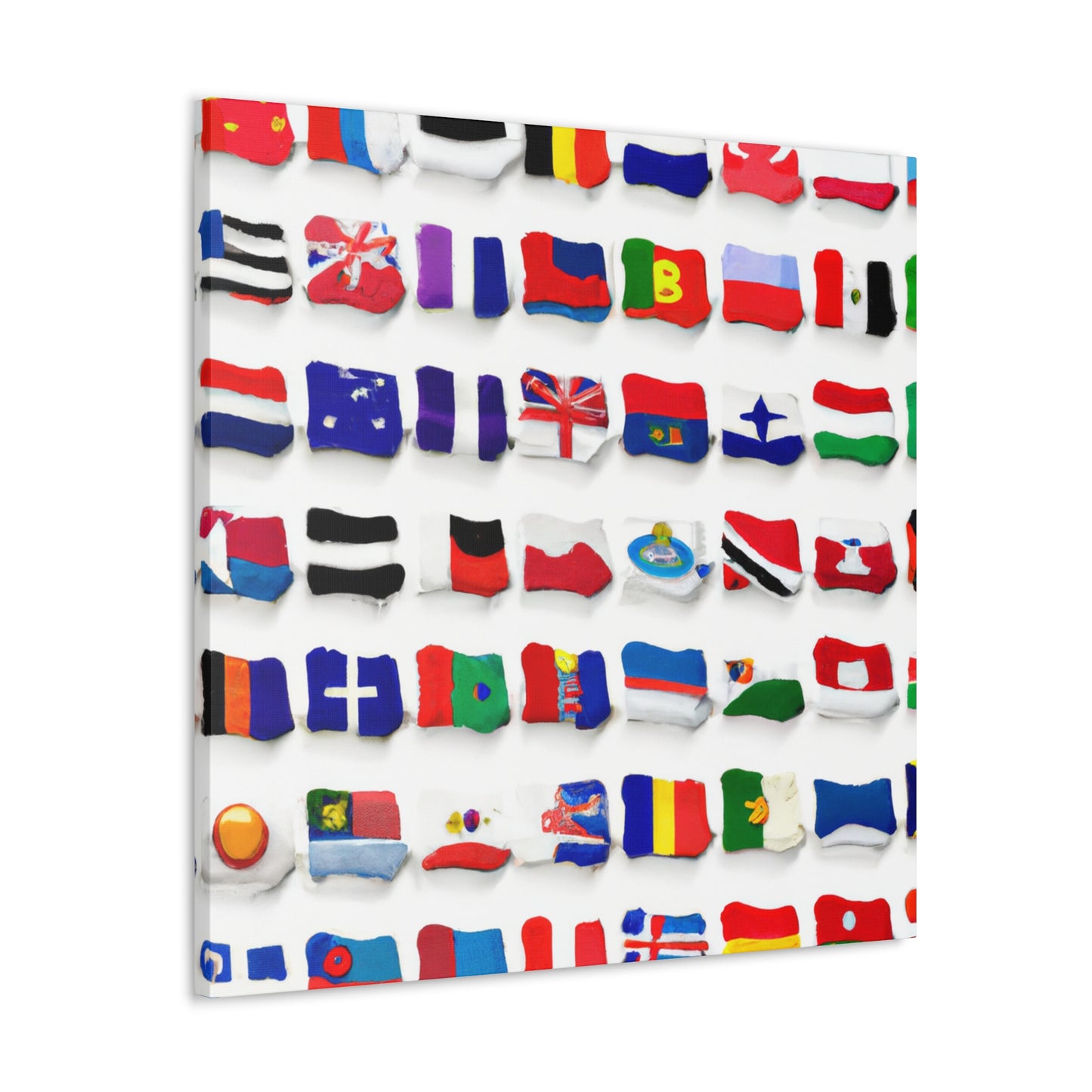 Annabella Haines (1818-1886) - Flags Of The World Canvas Wall Art