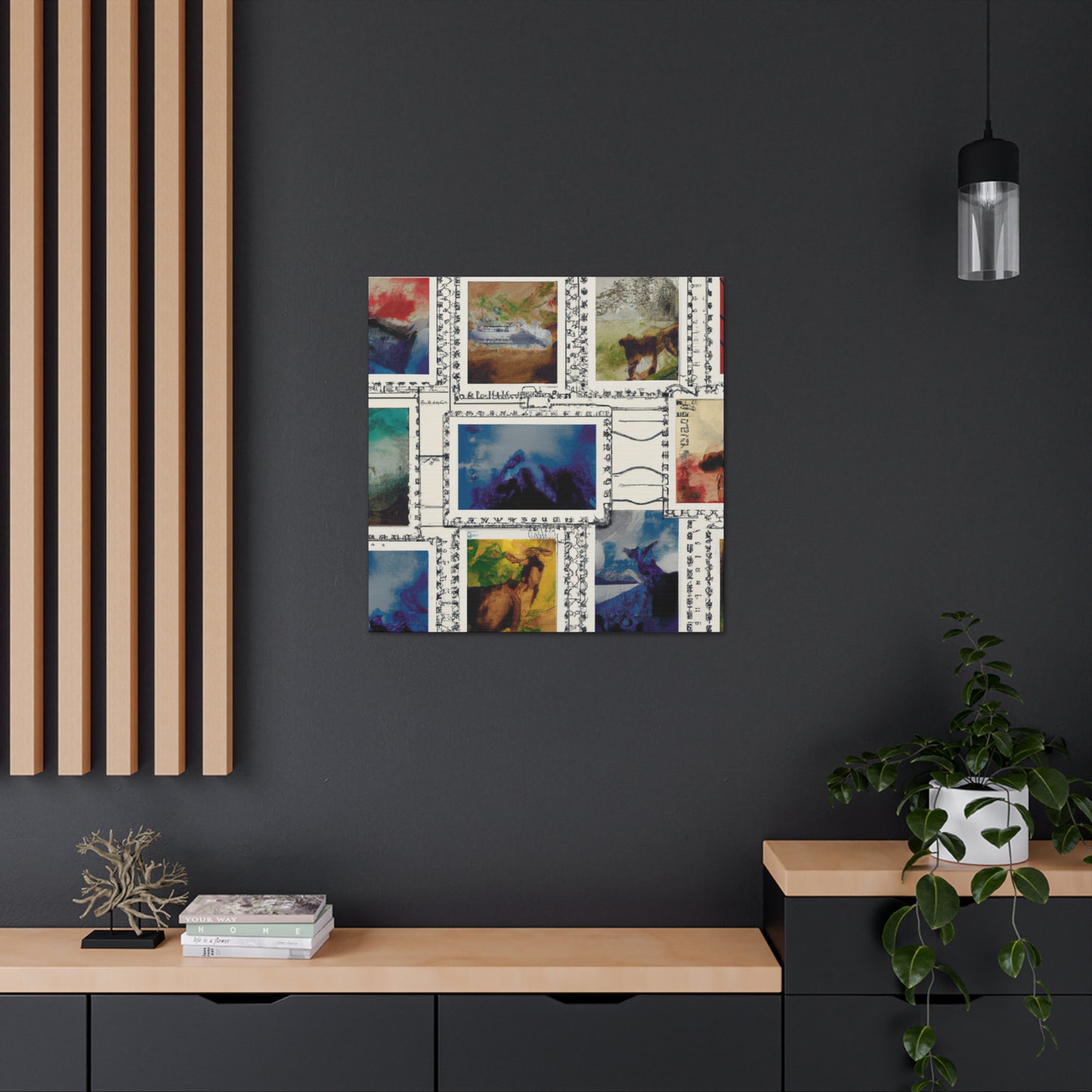 Worldwide Postage Expressions - Postage Stamp Collector Canvas Wall Art