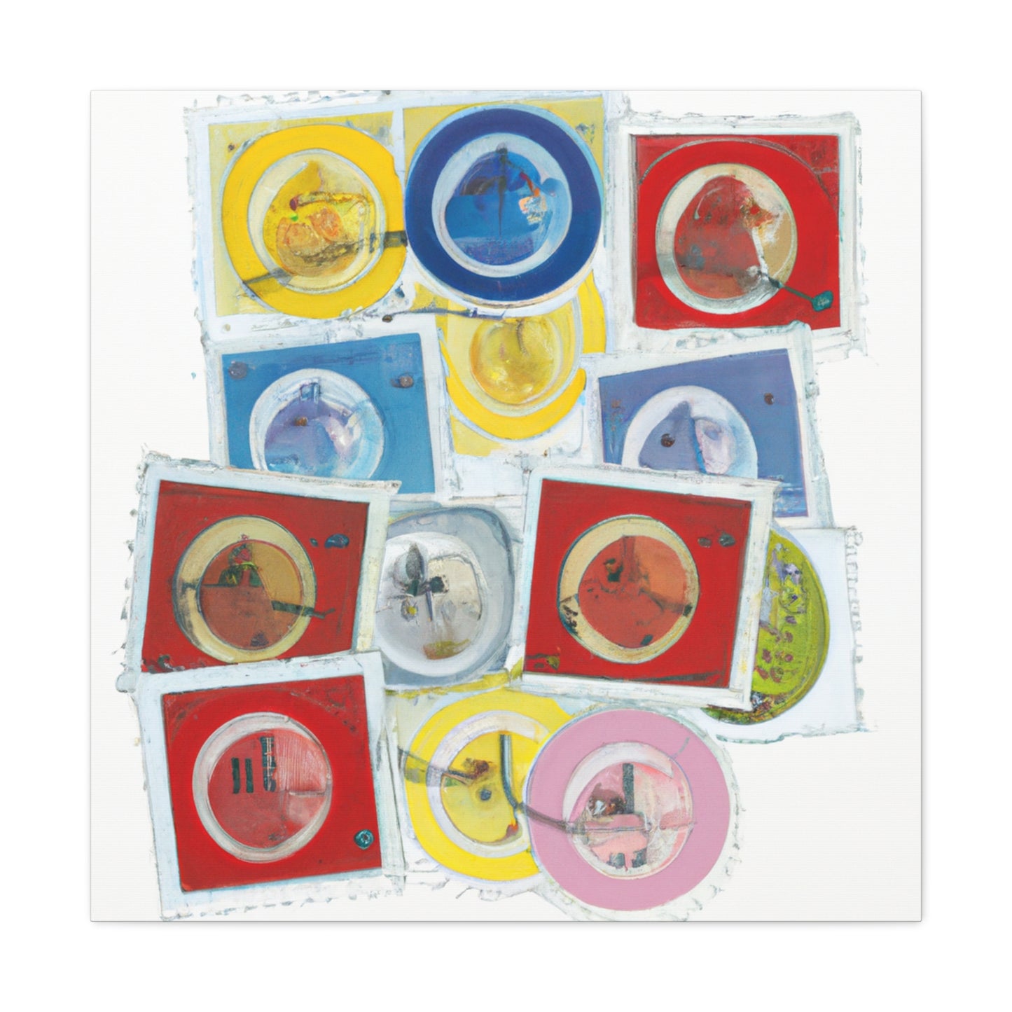 Globe Trotting Stamps - Postage Stamp Collector Canvas Wall Art