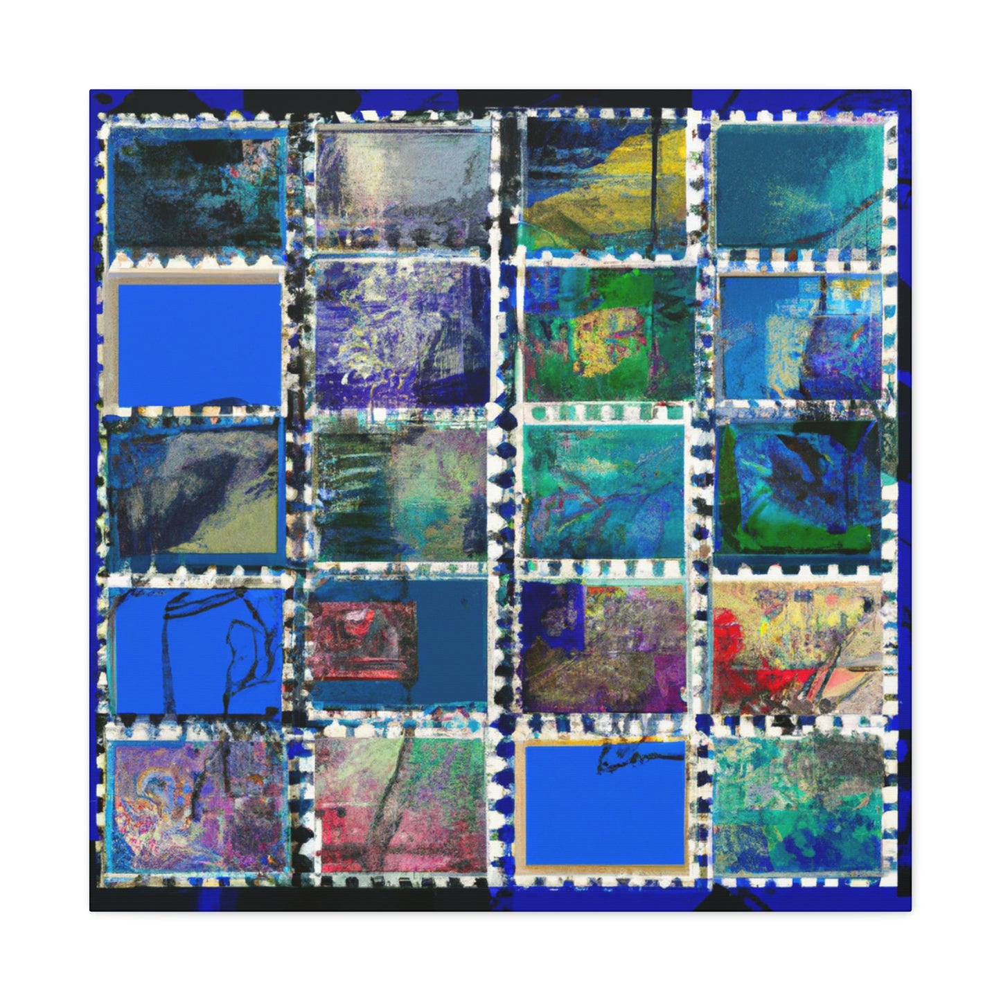 Cultural Celebrations: Global Wonders - Postage Stamp Collector Canvas Wall Art