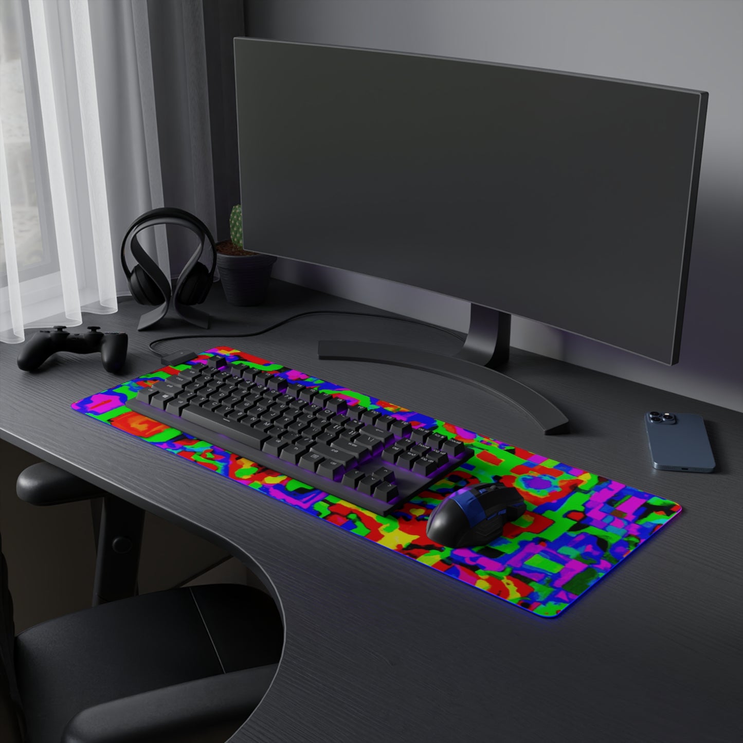 Rocky Roadster - Psychedelic Trippy LED Light Up Gaming Mouse Pad