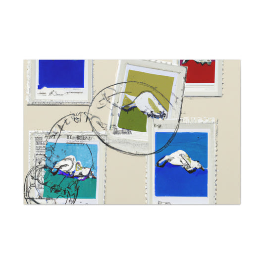 Global Reach: Uniting Nations Through Postage - Postage Stamp Collector Canvas Wall Art