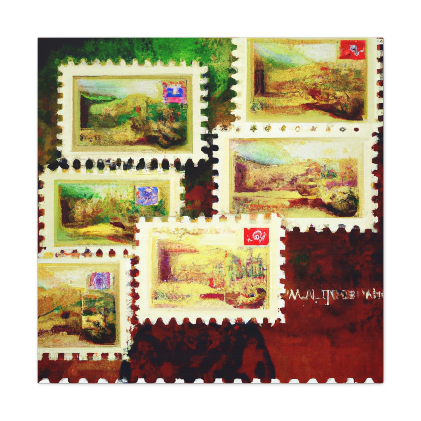 International Heritage Stamps. - Postage Stamp Collector Canvas Wall Art