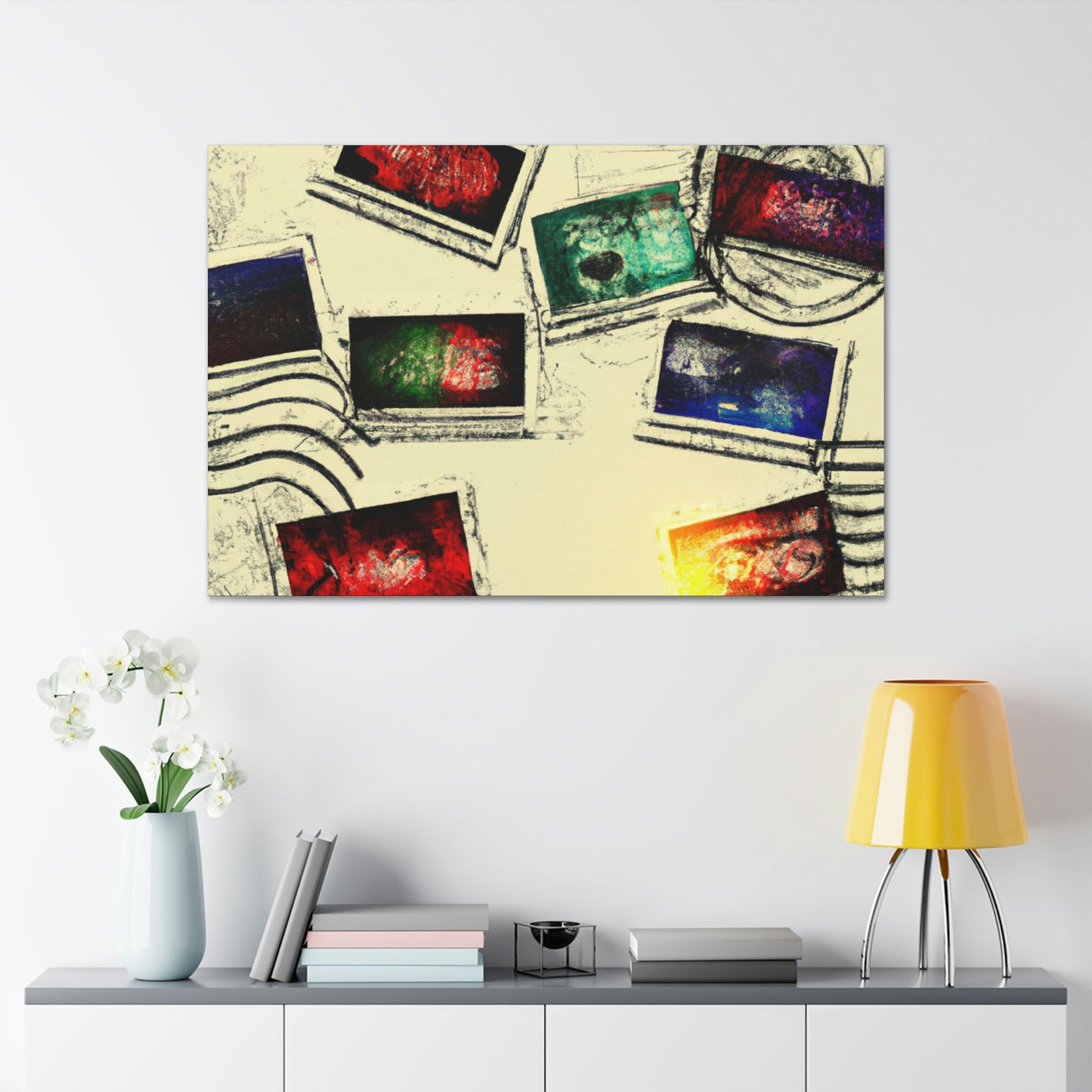 "Travelling Through Time" Stamps - Canvas