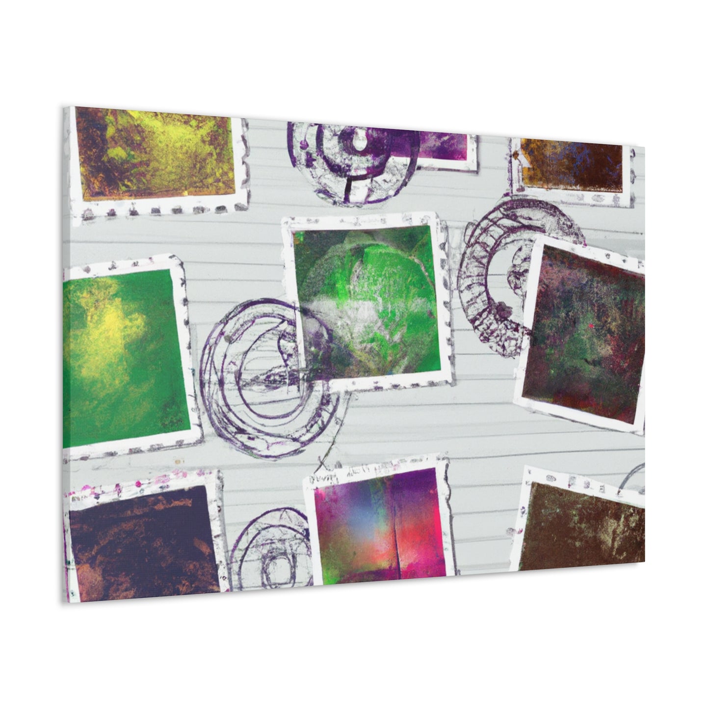 Global Celebrations Stamp Series - Postage Stamp Collector Canvas Wall Art