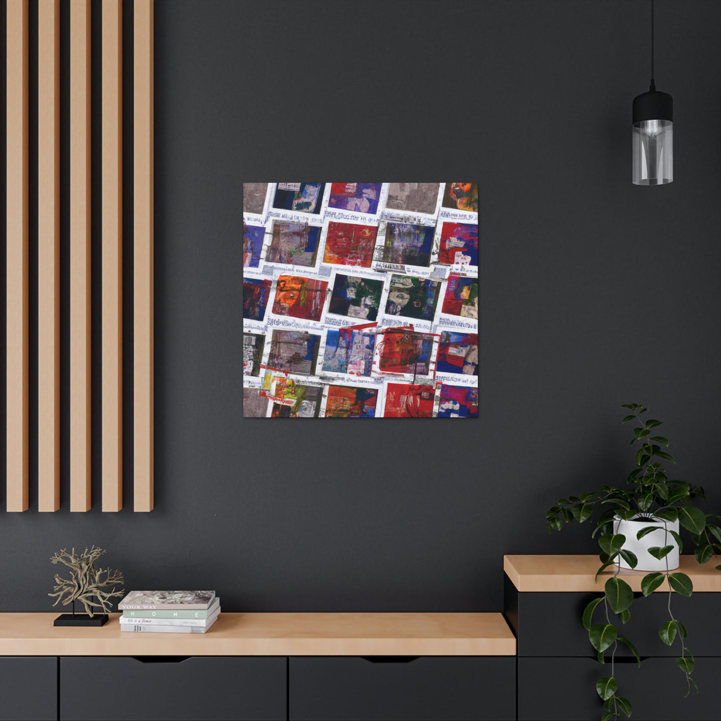 "Global Greetings: A World Tour of Postage Stamps" - Postage Stamp Collector Canvas Wall Art