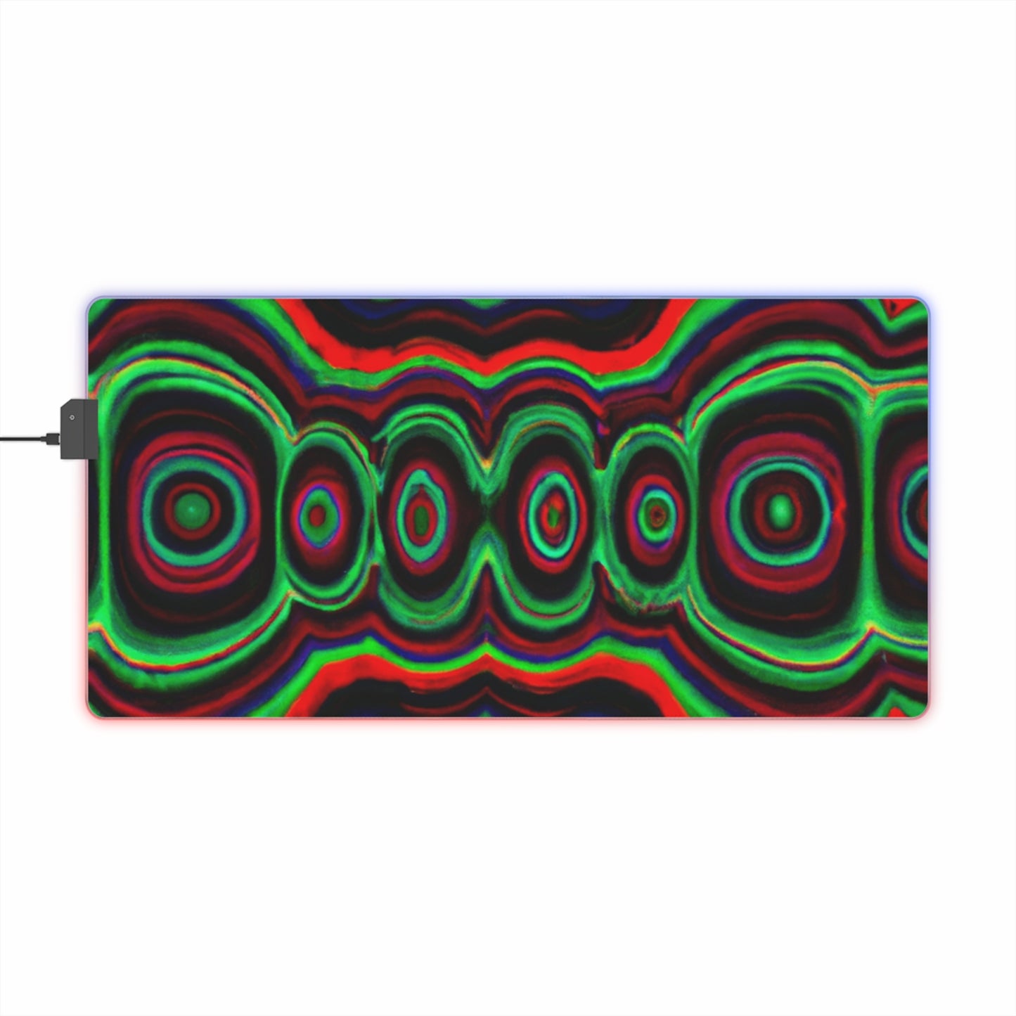 Commander Flash Thunderbolt - Psychedelic Trippy LED Light Up Gaming Mouse Pad