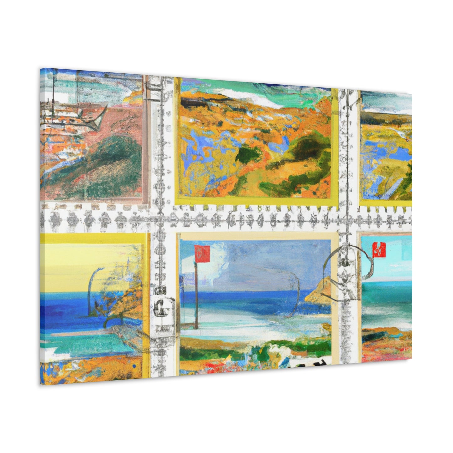 Global Greetings - Postage Stamp Collector Canvas Wall Art