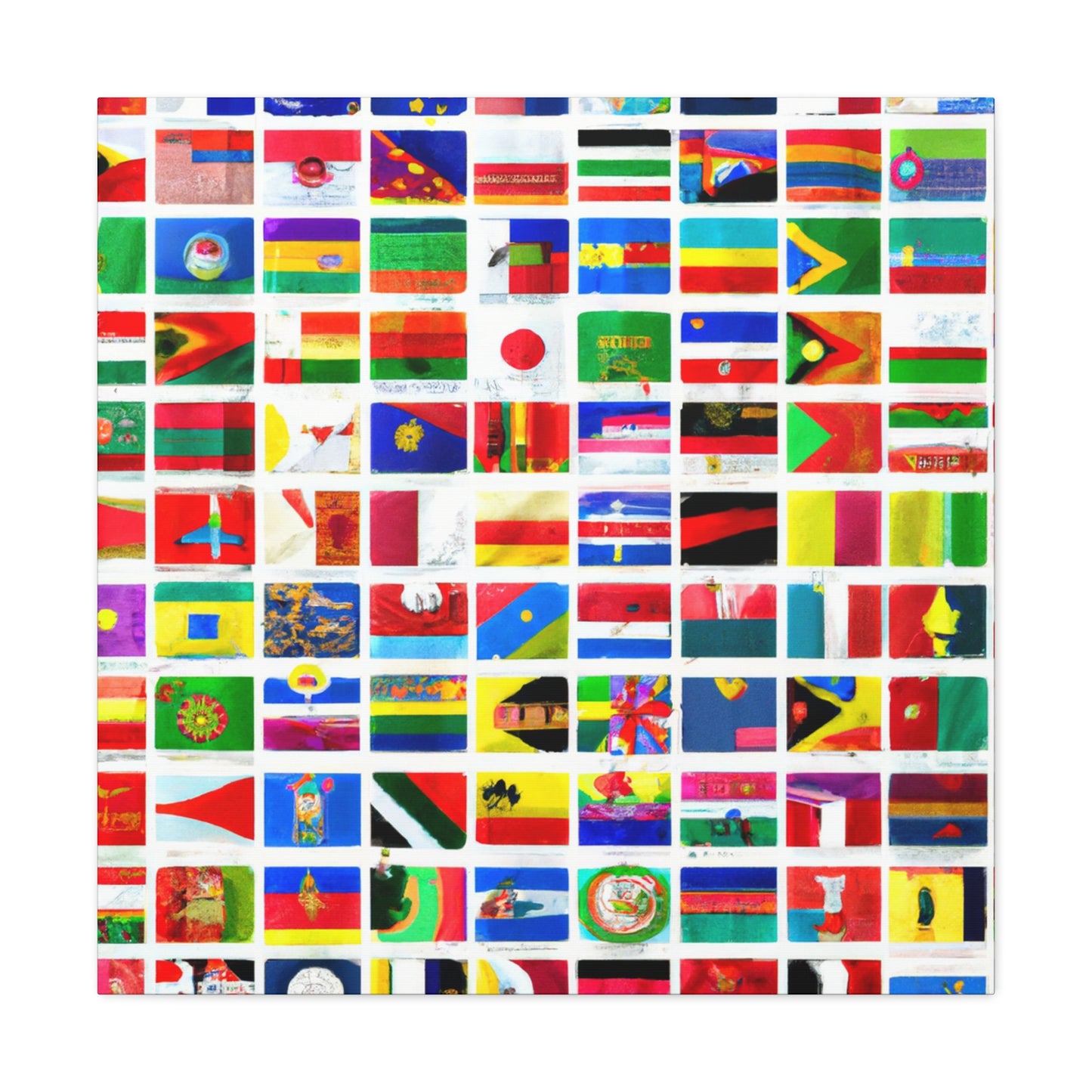 Emily Myerhoff (1852-1906) - Flags Of The World Canvas Wall Art