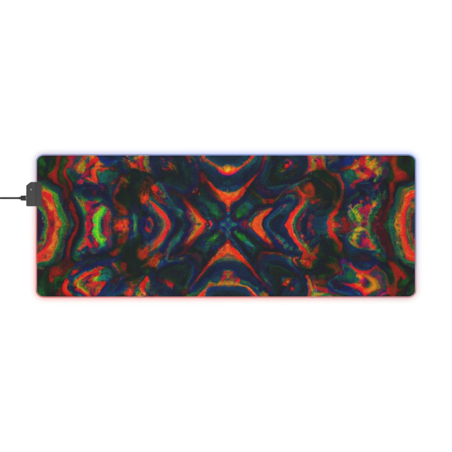 Skip 'n' Glide - Psychedelic Trippy LED Light Up Gaming Mouse Pad