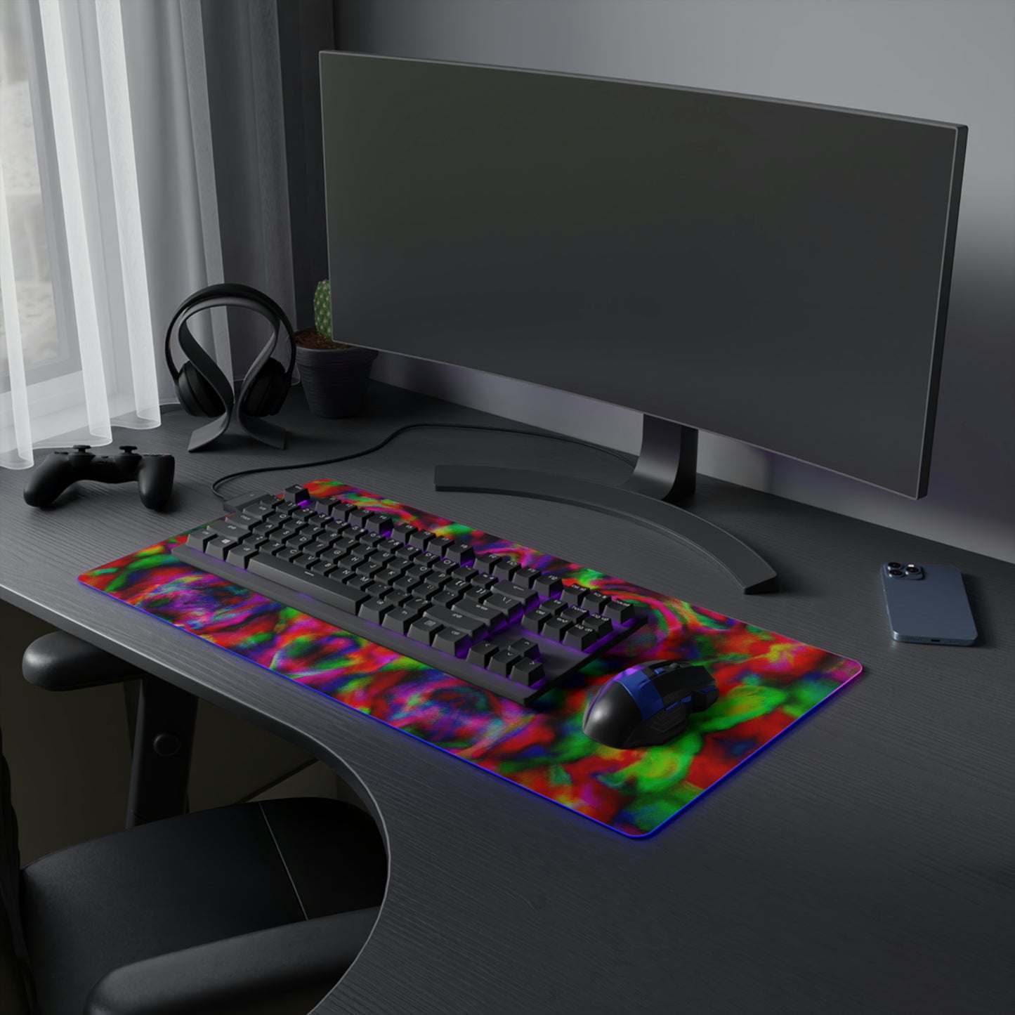 Lil' Twinkle Toes - Psychedelic Trippy LED Light Up Gaming Mouse Pad