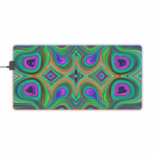 Rudy Rockabilly - Psychedelic Trippy LED Light Up Gaming Mouse Pad
