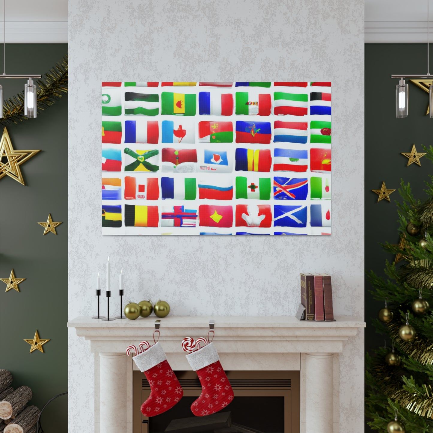 John William Reid - Flags Of The World Canvas Wall Art