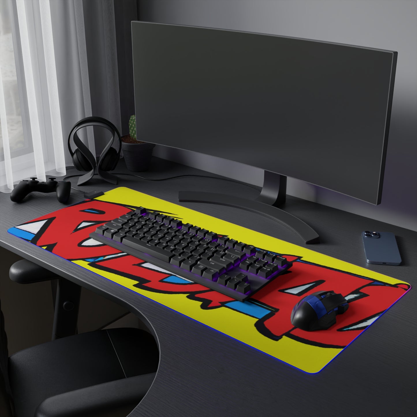 Rocky the Robot - Comic Book Collector LED Light Up Gaming Mouse Pad