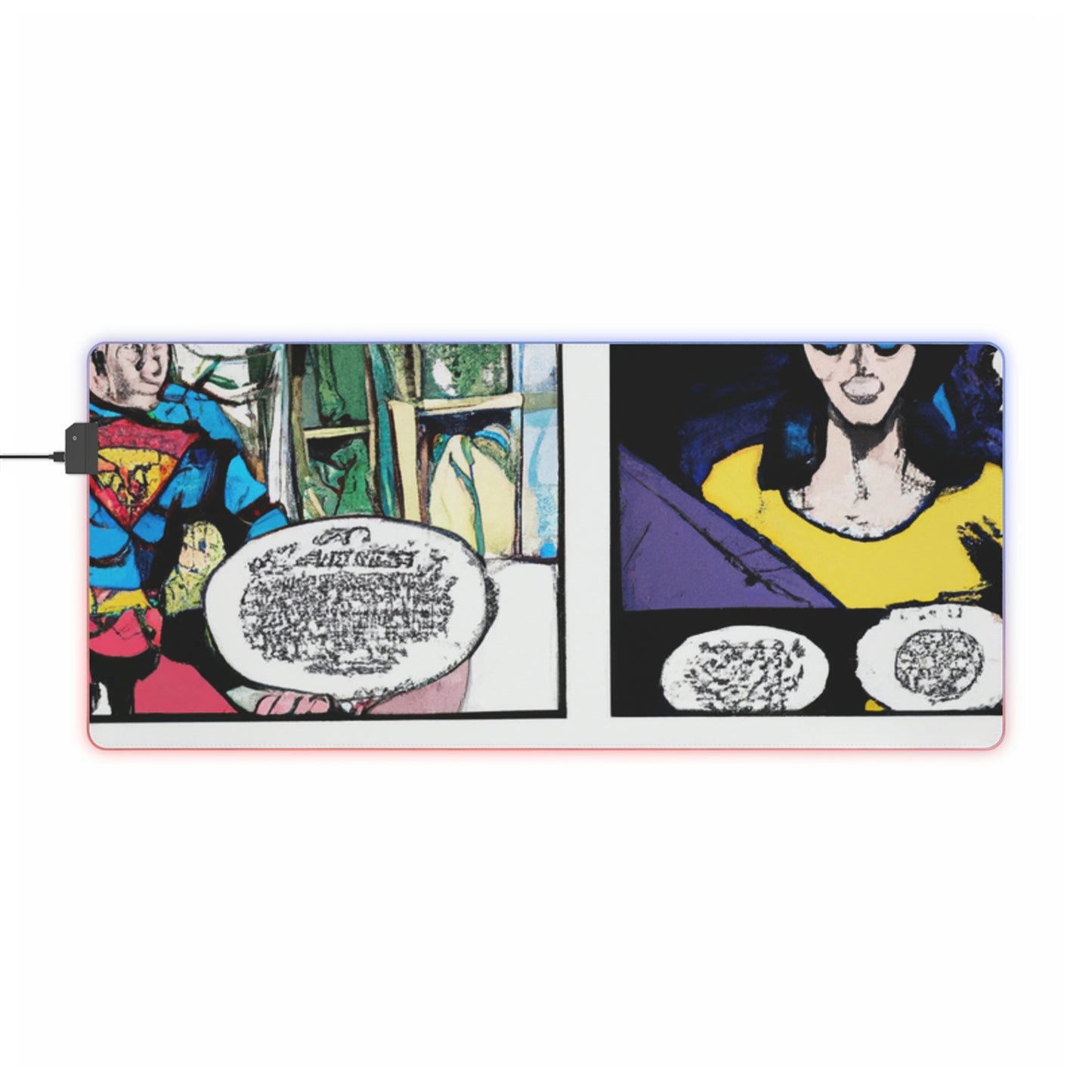 Hula-Hoops McCoy - Comic Book Collector LED Light Up Gaming Mouse Pad