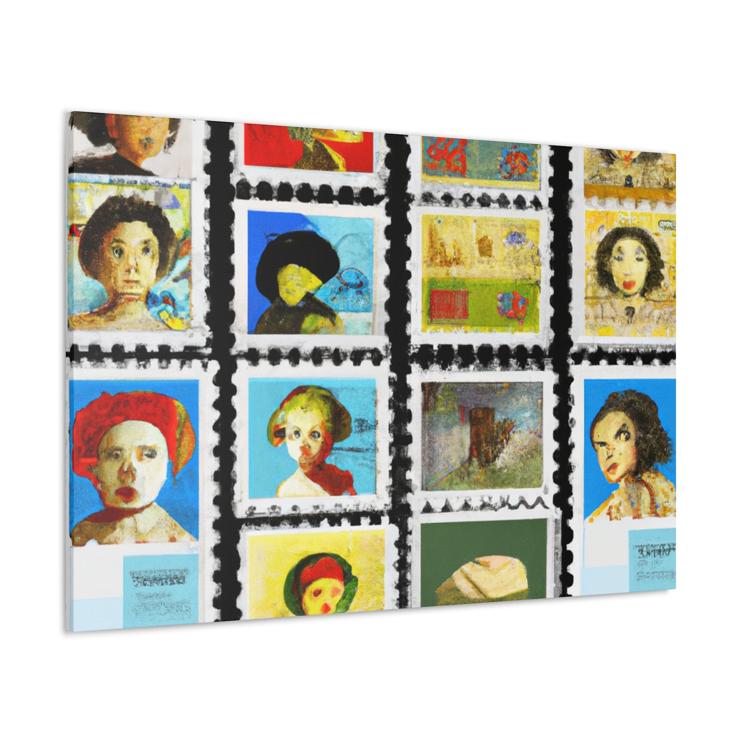 Global Heritage Stamps - Postage Stamp Collector Canvas Wall Art