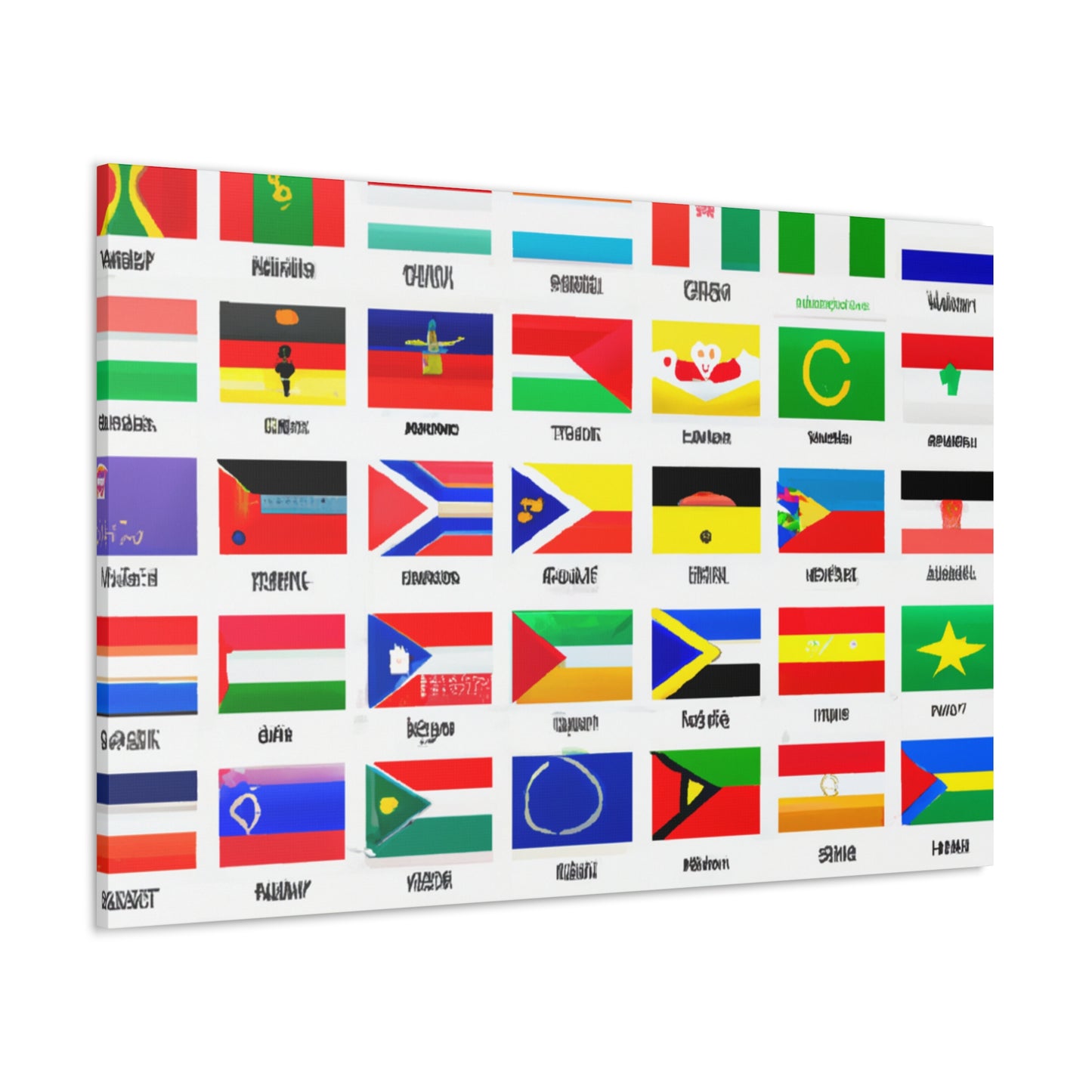 Adam Clarkson, Flag Designer of the 1800's - Flags Of The World Canvas Wall Art