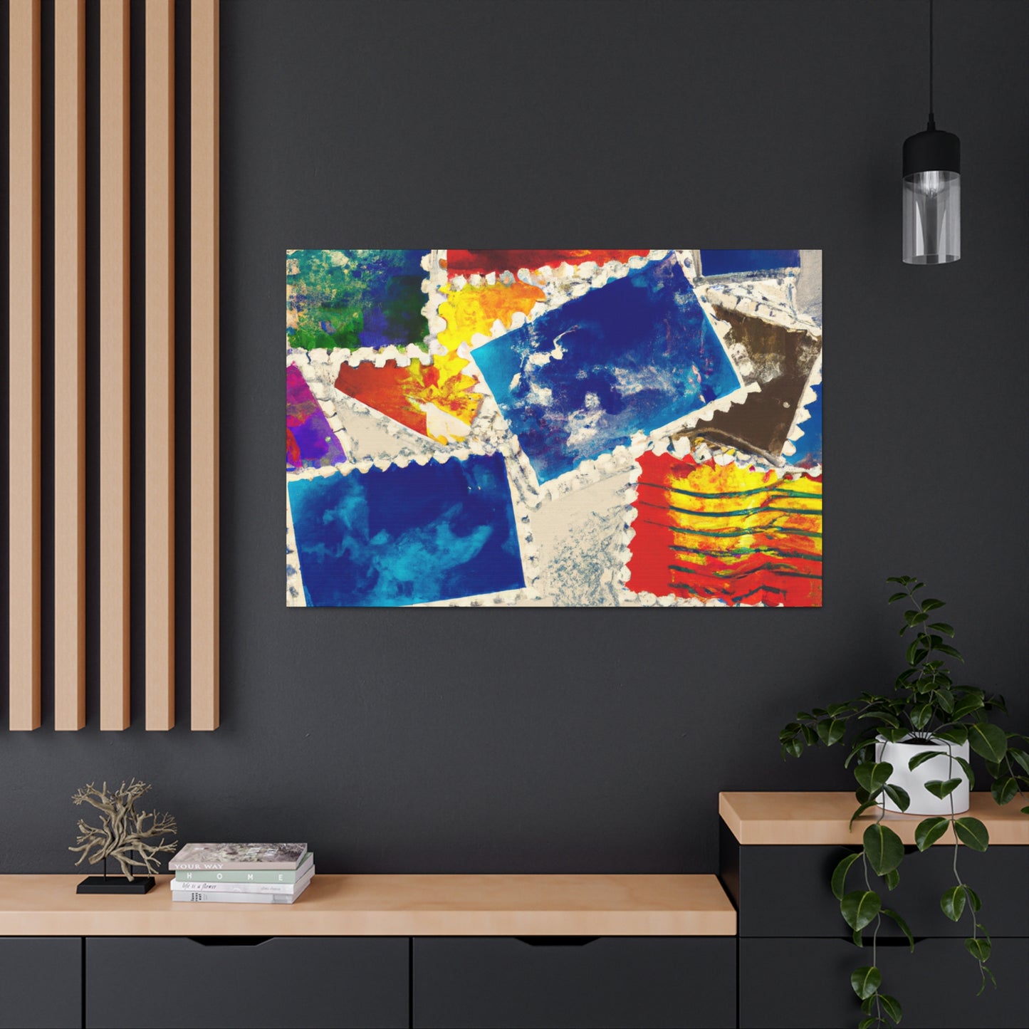 Global Postal Stamp Collection. - Postage Stamp Collector Canvas Wall Art