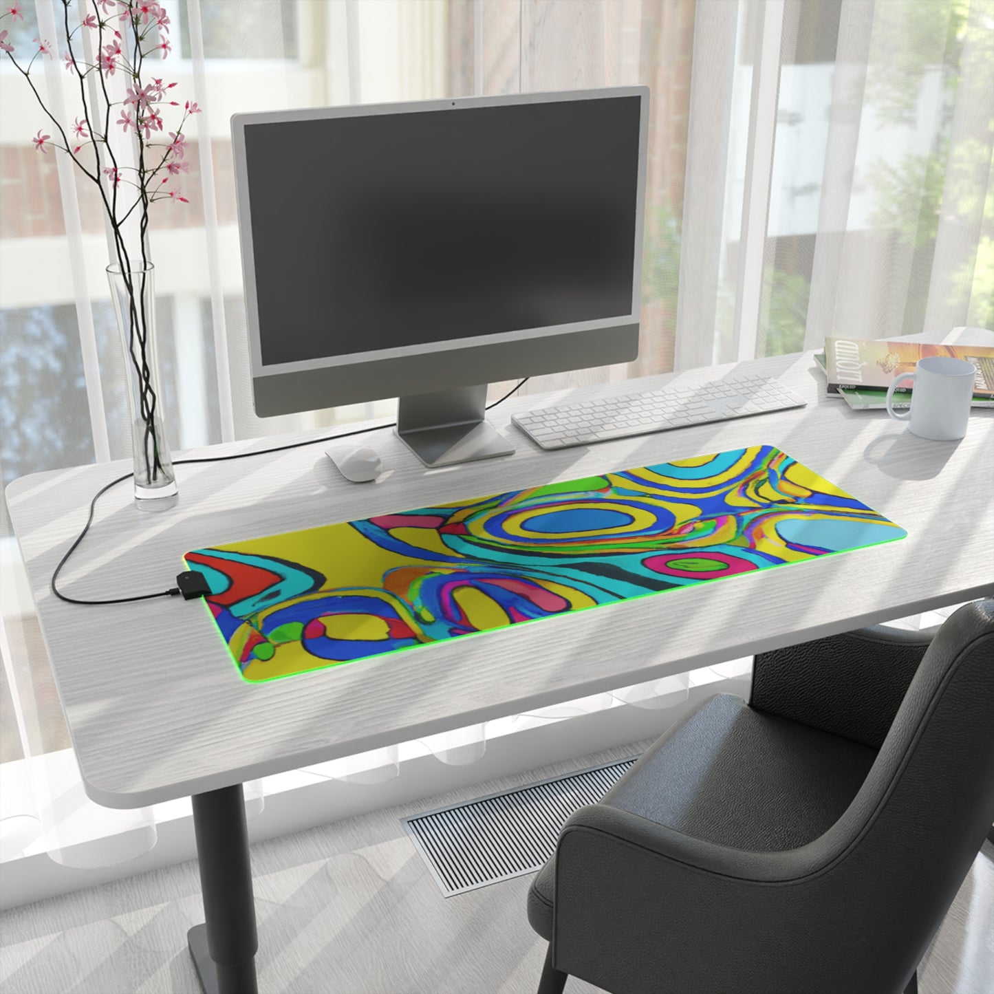 Amelia Astroblast - Psychedelic Trippy LED Light Up Gaming Mouse Pad