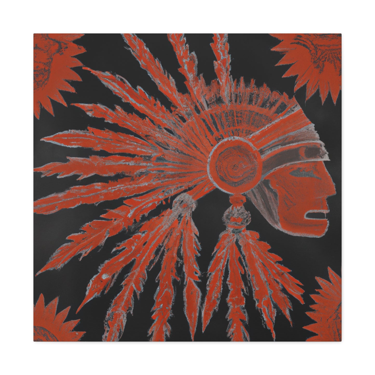 Running Elk - Native American Indian Canvas Wall Art