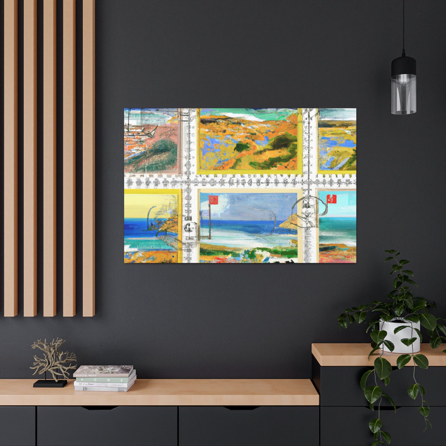 Global Greetings - Postage Stamp Collector Canvas Wall Art