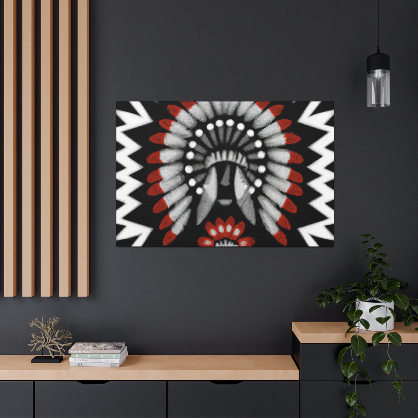 Running Elk - Native American Indian Canvas Wall Art