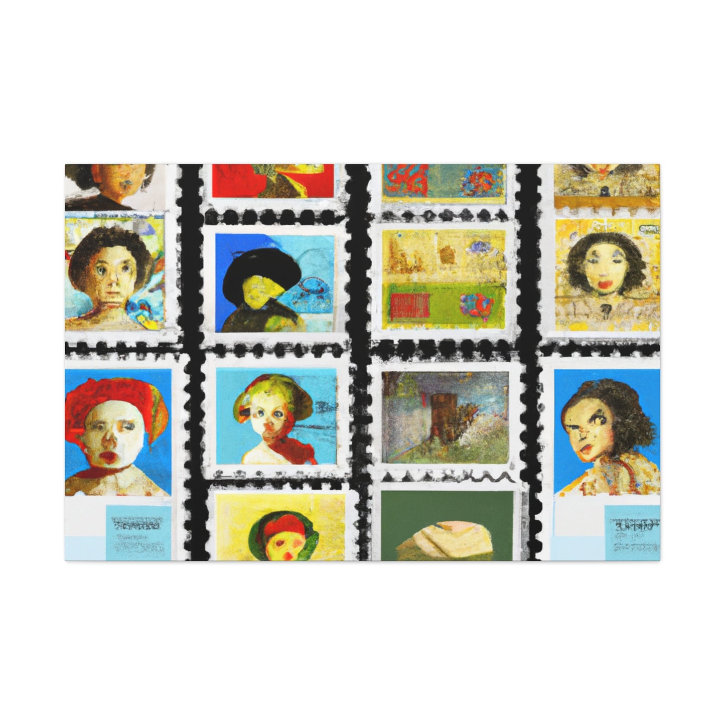 Global Heritage Stamps - Postage Stamp Collector Canvas Wall Art