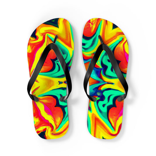 Edwards Cordwainer - Psychedelic Trippy Flip Flop Beach Sandals