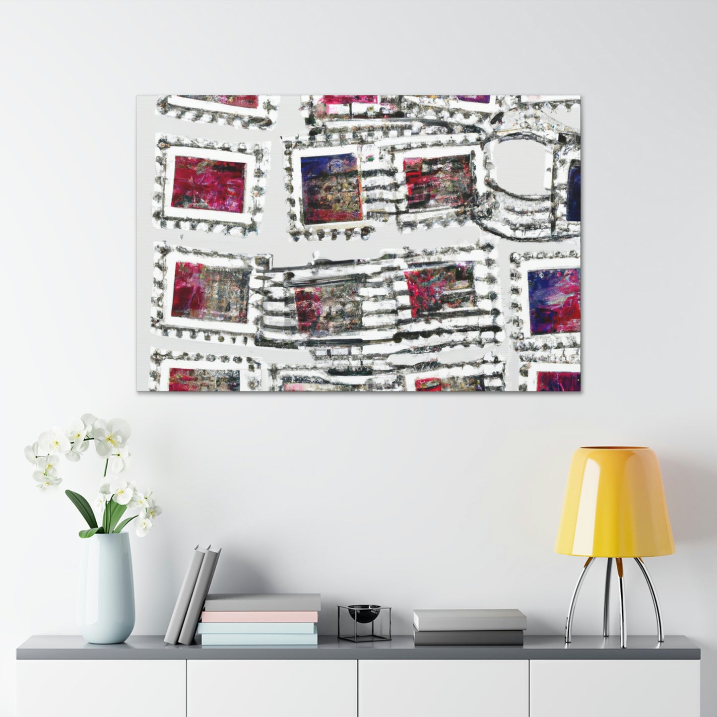Global Celebration Stamps - Postage Stamp Collector Canvas Wall Art