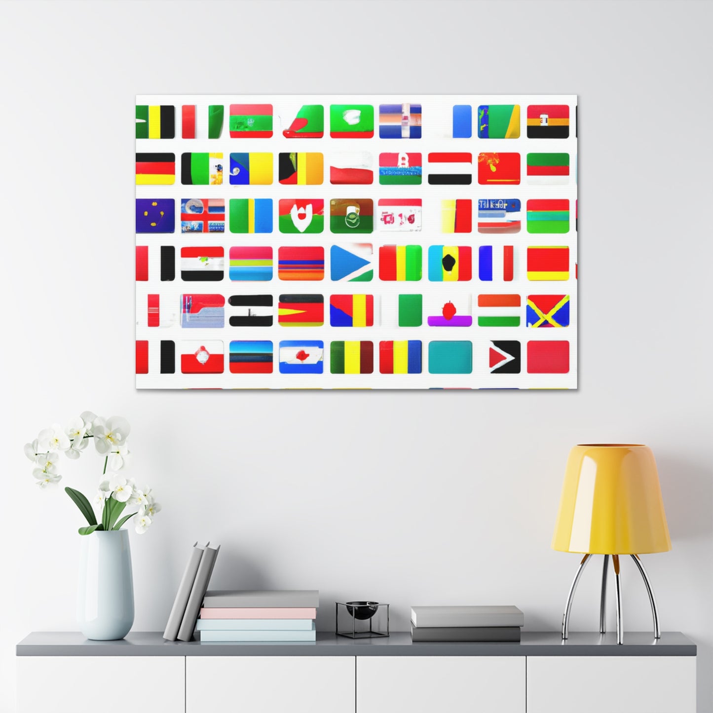 Josephine Knox Thompson - Flags Of The World Canvas Wall Art