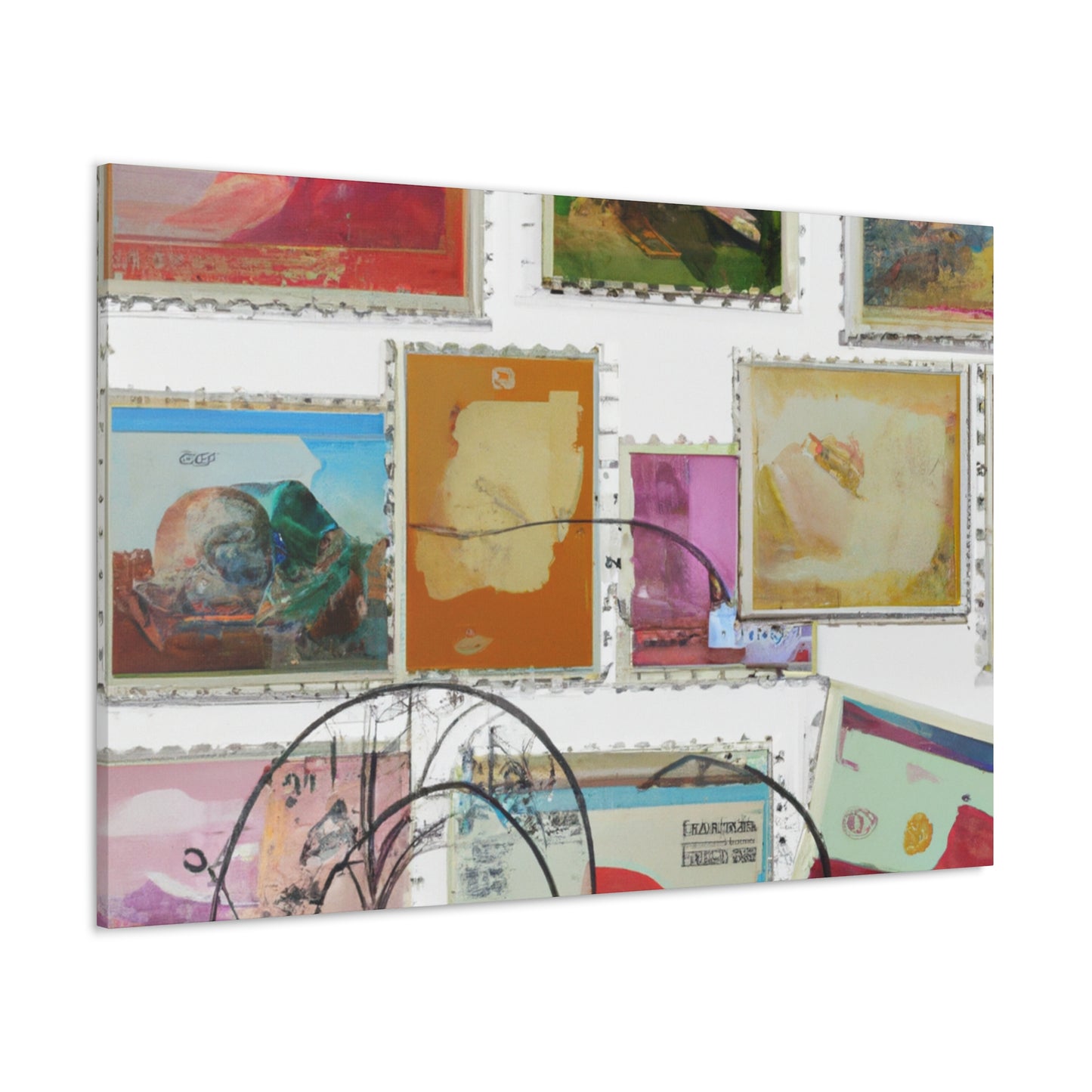 Global Forever Stamps - Postage Stamp Collector Canvas Wall Art